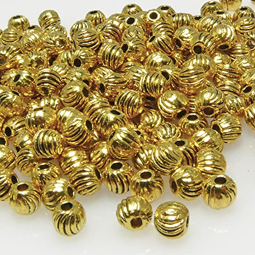Großpackung 200x Metallperlen 4mm Kugeln Gold Bastelkugeln Metall Perlen -7027 Großpackung 200x Metallperlen 4mm Kugeln Gold Bastelkugeln Metall Perlen -7027 von Schmuck-Traumwelt