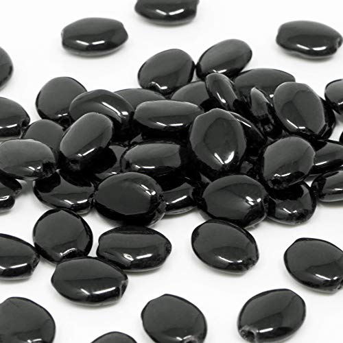 Kleine Glasperlen oval 50 St. schwarz 7 mm Bastelperlen Glas Perlen Beads -1829 Kleine Glasperlen oval 50 St. schwarz 7 mm Bastelperlen Glas Perlen Beads -1829 von Schmuck-Traumwelt