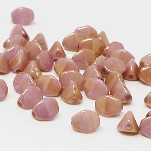 Pinch Beads 5mm tschechische Glasperlen 55 St. Chalk Red glänzende Perlen zum Basteln von Schmuck-Traumwelt