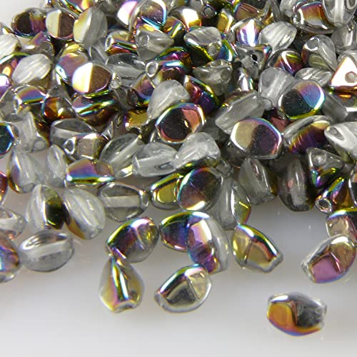 Pinch Beads 5mm tschechische Glasperlen 55 St. Fb. Crystal-Vitrail Perlen beschichtet zum Basteln Pinch Beads 5mm tschechische Glasperlen 55 St. Fb. Crystal-Vitrail Perlen beschichtet zum Basteln von Schmuck-Traumwelt