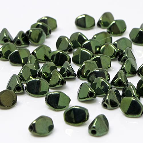 Pinch Beads 5mm tschechische Glasperlen 55 St. Perlen Grün Metallic beschichtet zum Basteln Pinch Beads 5mm tschechische Glasperlen 55 St. Perlen Grün Metallic beschichtet zum Basteln von Schmuck-Traumwelt