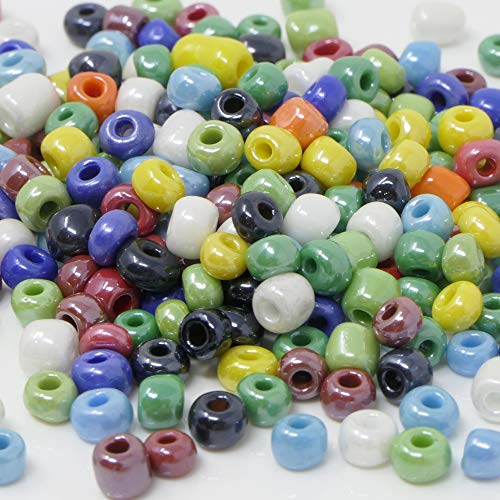 Rocailles Perlen 220 St. Glasperlen bunt opak 4mm Bastelperlen Beads -1832 Rocailles Perlen 220 St. Glasperlen bunt opak 4mm Bastelperlen Beads -1832 von Schmuck-Traumwelt