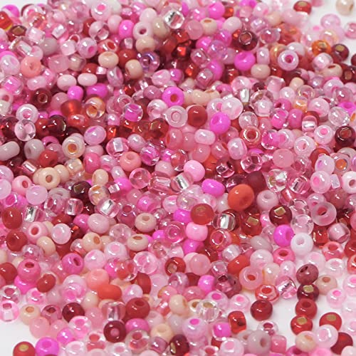 Rocailles-Perlen-Mix 1500 Stück Glasperlen Mischung 2mm Rosa zum Auffädeln Indianerperlen Größe 11/0 Rocailles-Perlen-Mix 1500 Stück Glasperlen Mischung 2mm Rosa zum Auffädeln Indianerperlen Größe 11/0 von Schmuck-Traumwelt