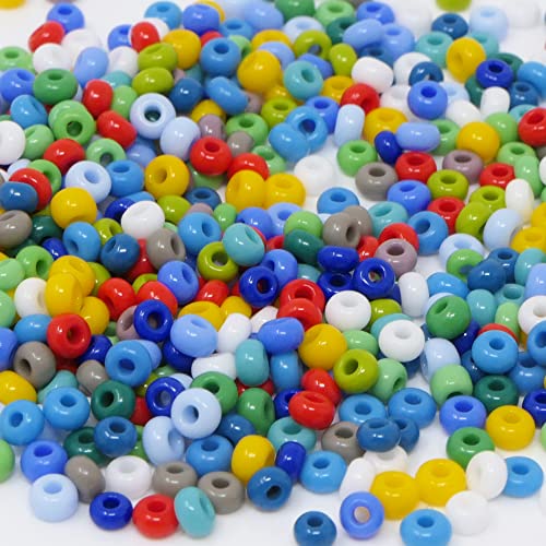 Rocailles-Perlen-Mix 580 Stück Glasperlen 3mm Bunt 8/0 Farben-Mix Indianerperlen zum Auffädeln -795 von Schmuck-Traumwelt