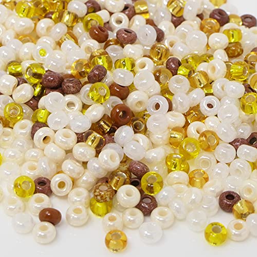 Rocailles-Perlen-Mix Bunt 610 St. Glasperlen 3mm Mischung Bastelperlen zum Auffädeln 8/0-717 von Schmuck-Traumwelt