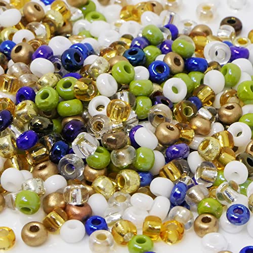 Rocailles Perlenmix 600 Stück Glasperlen 3mm Bunt opak metallic und transparent Indianerperlen zum Auffädeln und Basteln 8/0 Rocailles Perlenmix 600 Stück Glasperlen 3mm Bunt opak metallic und transparent Indianerperlen zum Auffädeln und Basteln 8/0 von Schmuck-Traumwelt