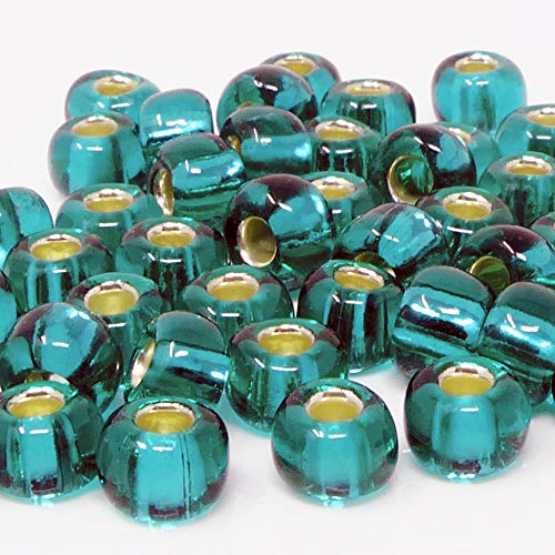 Schmuck-Traumwelt Rocailles 1/0 Glas Perlen mit Silbereinzug 6mm petrol 50x Glasperlen Beads -1486 Schmuck-Traumwelt Rocailles 1/0 Glas Perlen mit Silbereinzug 6mm petrol 50x Glasperlen Beads -1486 von Schmuck-Traumwelt