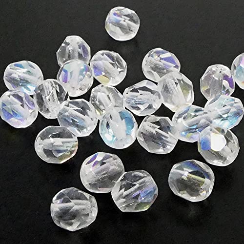 feuerpolierte Glasschliffperlen 6mm kristall AB Perlen transparent 26 St. transparent - 364 feuerpolierte Glasschliffperlen 6mm kristall AB Perlen transparent 26 St. transparent - 364 von Schmuck-Traumwelt