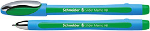 Kugelschreiber Slider Memo XB grün, Visco Glide(Liefermenge=2) von Schneider Schreibgeräte