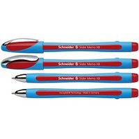 Schneider Kugelschreiber Slider Memo blau Schreibfarbe rot, 10 St. von Schneider