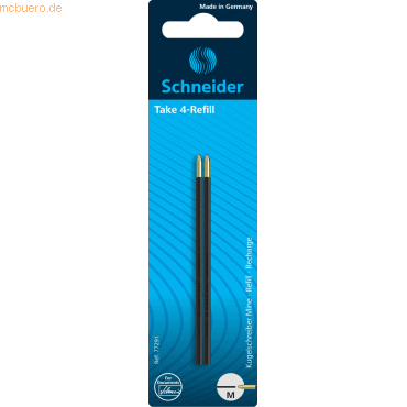 10 x Schneider Kugelschreibermine Take4 VE=2 Stück schwarz 10 x Schneider Kugelschreibermine Take4 VE=2 Stück schwarz von Schneider