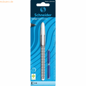 10 x Schneider Patronenroller Voyage M sortiert Blisterkarte inkl. 2 T von Schneider