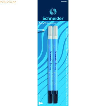 10 x Schneider Tintenlöscher Corry blau Blisterkarte VE=2 Stück von Schneider
