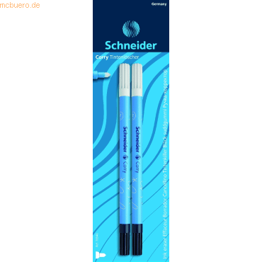 10 x Schneider Tintenlöscher Corry blau Blisterkarte VE=2 Stück 10 x Schneider Tintenlöscher Corry blau Blisterkarte VE=2 Stück von Schneider