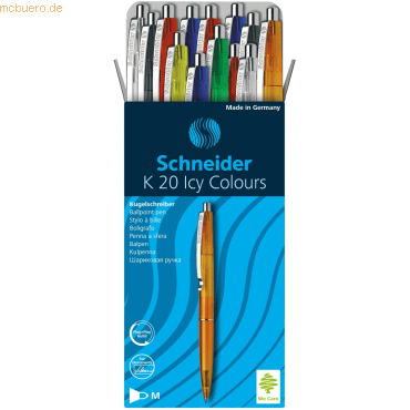 20 x Schneider Kugelschreiber K 20 Icy Colours sortiert von Schneider