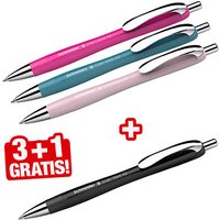 3 + 1 GRATIS: Schneider Kugelschreiber Slider Rave XB farbsortiert, Schreibfarbe: blau, 3 St. + GRATIS 1 Slider Rave XB schwarz 3 + 1 GRATIS: Schneider Kugelschreiber Slider Rave XB farbsortiert, Schreibfarbe: blau, 3 St. + GRATIS 1 Slider Rave XB schwarz von Schneider