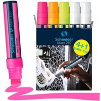 4 + 1 GRATIS: Schneider Maxx 260 Kreidemarker farbsortiert 5,0 - 15,0 mm, 4 St. + GRATIS 1 St. von Schneider