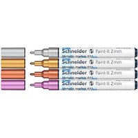 Schneider 011 Lackmarker farbsortiert 2,0 mm, 4 Set Schneider 011 Lackmarker farbsortiert 2,0 mm, 4 Set von Schneider