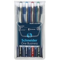 4 Schneider One Business Tintenroller 0,6 mm, Schreibfarbe: farbsortiert von Schneider