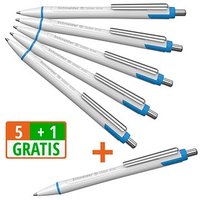 5 + 1 GRATIS: Schneider Kugelschreiber Slider Xite weiß Schreibfarbe blau, 5 St. + GRATIS 1 St. von Schneider