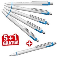 5 + 1 GRATIS: Schneider Kugelschreiber Slider Xite weiß Schreibfarbe blau, 5 St. + GRATIS 1 St. von Schneider