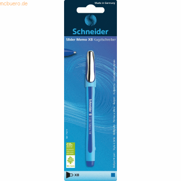 5 x Schneider Kugelschreiber Slider Memo XB Blisterkarte blau von Schneider