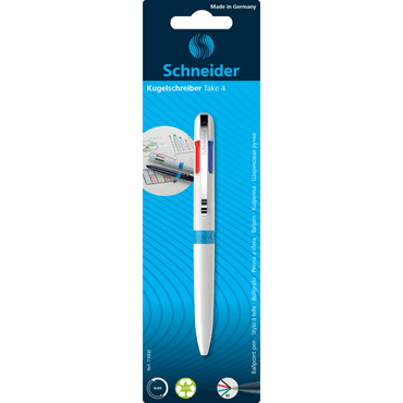 5 x Schneider Kugelschreiber Take 4 sortiert Blister 1 Stück 5 x Schneider Kugelschreiber Take 4 sortiert Blister 1 Stück von Schneider