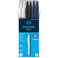 Schneider Kugelschreiber Reco farbsortiert Schreibfarbe blau, 6 St. von Schneider