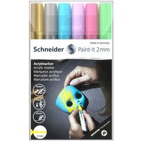 Schneider Paint-It 310 V2 Acrylstifte farbsortiert 2,0 mm, 6 St. von Schneider