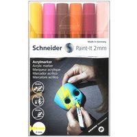 Schneider Paint-It 310 V3 Acrylstifte farbsortiert 2,0 mm, 6 St. von Schneider