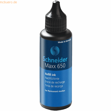 6 x Schneider Permanentmarker Nachfülltusche 650 blau 50ml 6 x Schneider Permanentmarker Nachfülltusche 650 blau 50ml von Schneider