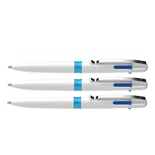 SCHNEIDER 3 Stück Kugelschreiber 4 Farben Take 4 mittlere Spitze viskoglid Körper Kunststoff weiß SCHNEIDER 3 Stück Kugelschreiber 4 Farben Take 4 mittlere Spitze viskoglid Körper Kunststoff weiß von Schneider