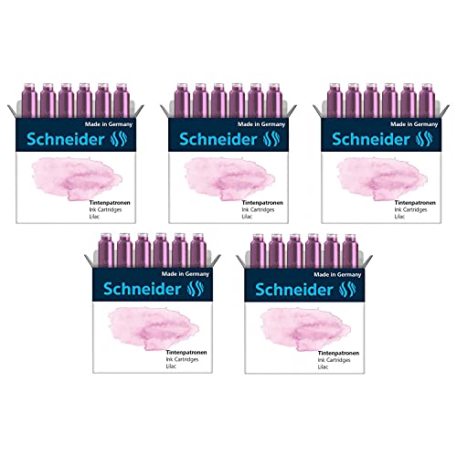 SCHNEIDER 5 Packungen mit 6 Tintenpatronen für Füllfederhalter Pastell Lila SCHNEIDER 5 Packungen mit 6 Tintenpatronen für Füllfederhalter Pastell Lila von Schneider
