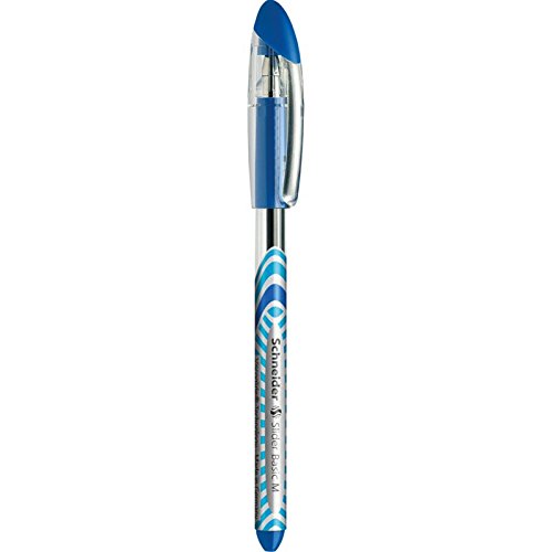 SCHNEIDER Kugelschreiber Slider Basic mittlere Spitze, Blau, 5 Stück von Schneider