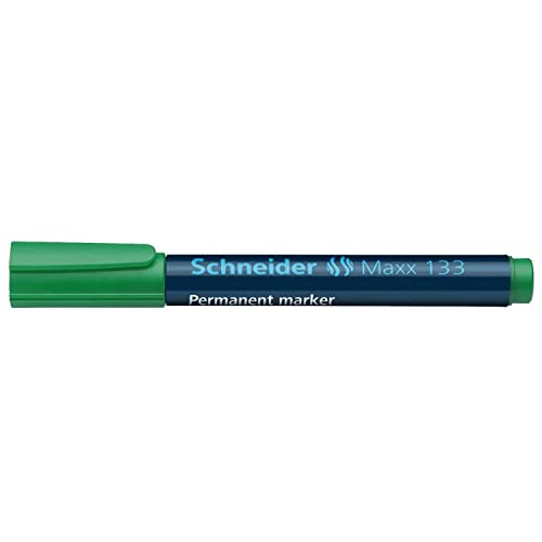 SCHNEIDER Maxx Permanentmarker 133 Spitze 1-4 mm Keilspitze grün 10 Stück von Schneider