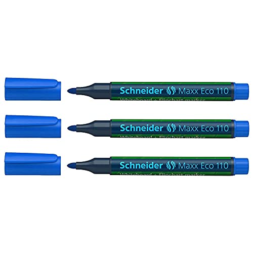 SCHNEIDER Whiteboard- & Flip-Chart Marker MAXX 110, blau VE=3 von Schneider