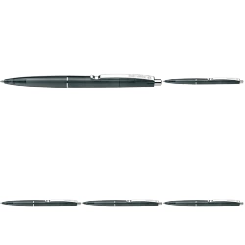Schneider 132001 Schreibgeräte Kugelschreiber K 20 Icy Colours, M, schwarz, Schaftfarbe: schwarz transparent, 1 Stück (Packung mit 5) von Schneider