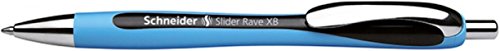Schneider 132501 Slider Rave Kugelschreiber mit Viscoglide-Technologie, Schwarz, 1 Stück von Schneider Schreibgeräte