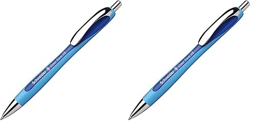 Schneider 132503 Slider Rave XB Kugelschreiber (Strichstärke: XB, dokumentenechte Mine, Schreibfarbe: blau), 1 Stück,2er Pack von Schneider