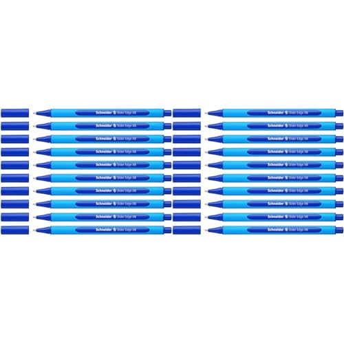 Schneider 152203 Slider Edge XB Kugelschreiber (Strichstärke: XB, dokumentenecht, Dreikant-Stift) 20er Packung blau von Schneider