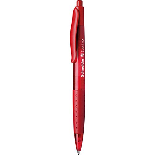 Schneider 3 Stück Kugelschreiber SUPRIMO rot pte Durchschnitt rot von Schneider