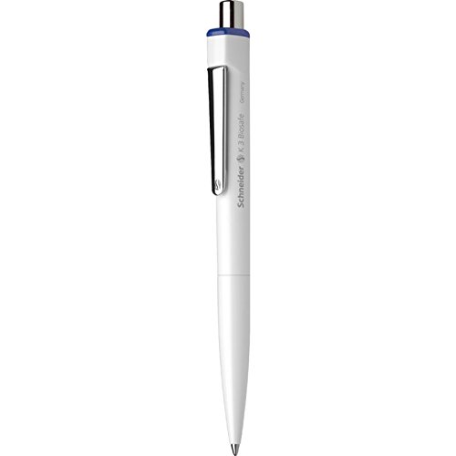 Schneider 5 Stück Kugelschreiber K3 Biosafe weiß pte Durchschnitt blau Schneider 5 Stück Kugelschreiber K3 Biosafe weiß pte Durchschnitt blau von Schneider