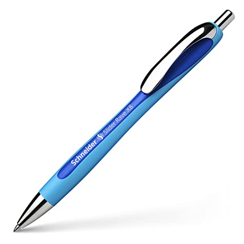 Schneider 73253 Slider Rave XB Kugelschreiber (Strichstärke: XB, dokumentenechte Mine, Made in Germany) 1er Blister, Schreibfarbe: blau von Schneider