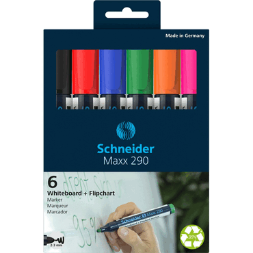 Schneider Boardmarker Maxx 290 sortiert Karton-Etui 6 Stück Schneider Boardmarker Maxx 290 sortiert Karton-Etui 6 Stück von Schneider