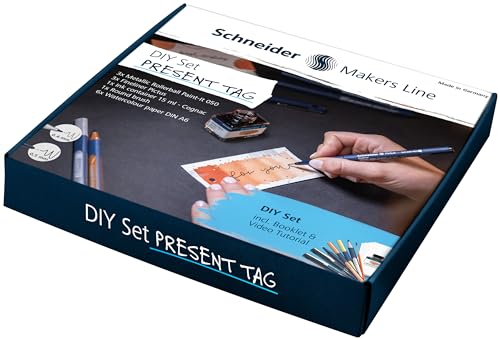 Schneider DIY Set Geschenkanhänger (inkl. Stiften, Bastelmaterial, Booklet und Videoanleitung) von Schneider