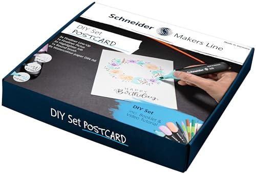 Schneider DIY Set Postkarte (inkl. Stiften, Bastelmaterial, Booklet und Videoanleitung) von Schneider