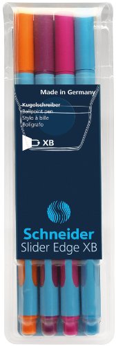 Schneider Etui KS Slider Edge XB Kugelschreiber, im Etui, 4 Farben / 4 Kugelschreiber von Schneider
