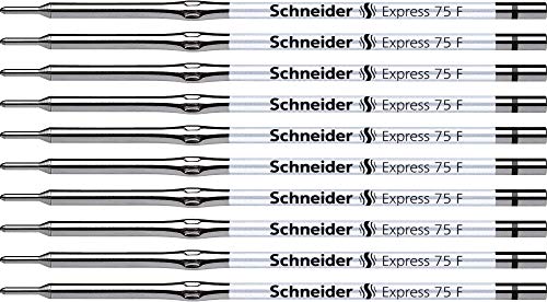 Schneider Express 75 F Kugelschreiber Mine (dokumentenecht) 10er Packung schwarz von Schneider