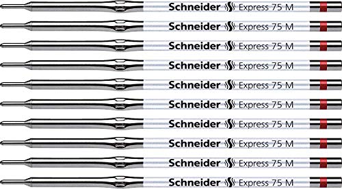 Schneider Express 75 M Kugelschreiber Mine (dokumentenecht) 10er Packung (rot) von Schneider