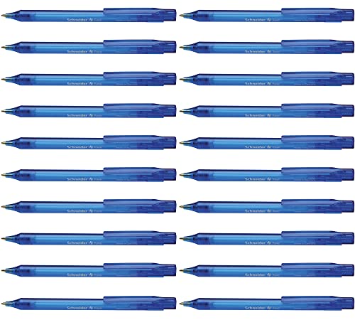Schneider Fave Kugelschreiber (Druckmechanik, M) 50er Packung blau transparent von Schneider